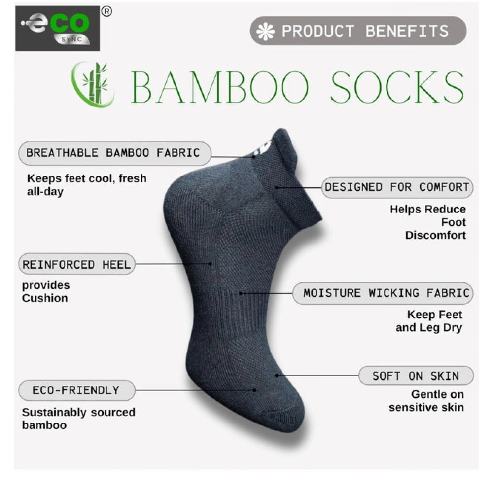 Multicolor unisex casual cotton printed ankle-length socks, black pair set for everyday wear