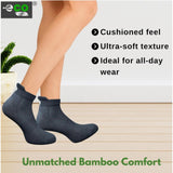 Multicolor unisex casual cotton ankle socks, black, off white pattern on display rack