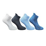 Multicolor unisex casual cotton printed ankle socks: Off white, black, sky blue, navy blue