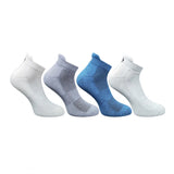Multicolor unisex casual ankle-length cotton socks: Off white, dark grey, navy blue, light grey