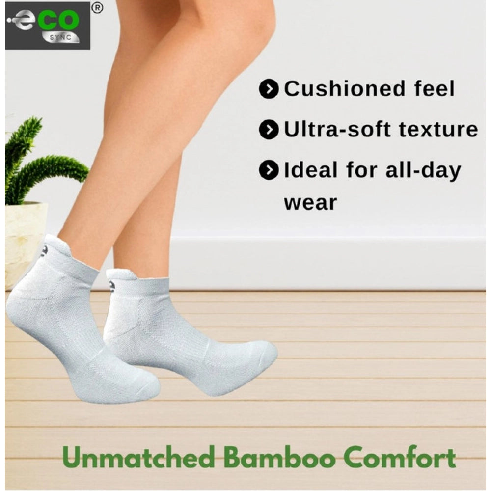 Multicolor unisex casual cotton ankle socks: Off white, dark grey, navy blue, light grey