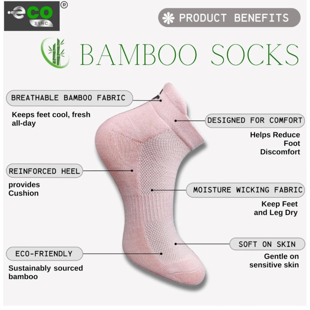 Multicolor unisex casual cotton ankle socks: Light peach, off white, light grey, navy blue patterned