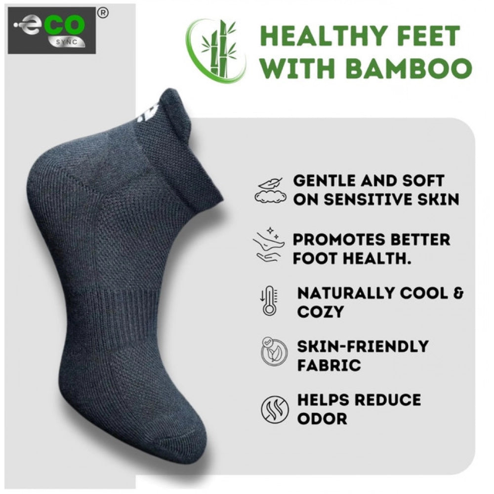 Multicolor unisex casual cotton ankle-length socks: olive, black, dark grey, sky blue