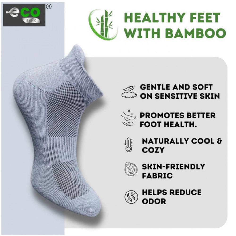 Multicolor unisex casual ankle length cotton socks (Navy Blue, Dark Grey, Light Grey) - vibrant print design for everyday wear