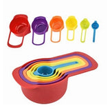 Pack of 4_Colorful Measuring Cup Spoon Set Stackable Kitchen Measuring Cups (Color: Assorted )