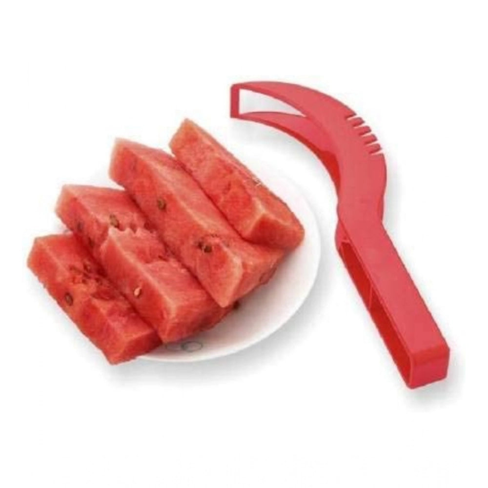 Assorted plastic handle watermelon cutter knife, perfect for slicing and time-saving when cutting up a whole watermelon