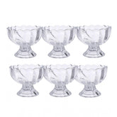 Assorted unbreakable plastic dessert & ice cream bowls - set of 6 for serving salad, fruits & more
