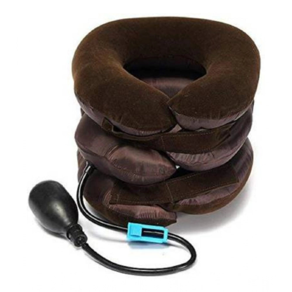 Assorted velvet 3-layer cervical neck pillow for spine, back, and shoulder pain relief with improved posture