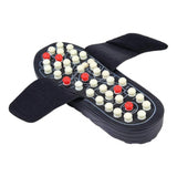 Acupressure And Magnetic Therapy Slippers – Spring Accu Paduka Foot Massager for Blood Circulation (Unisex) (Color: Black)