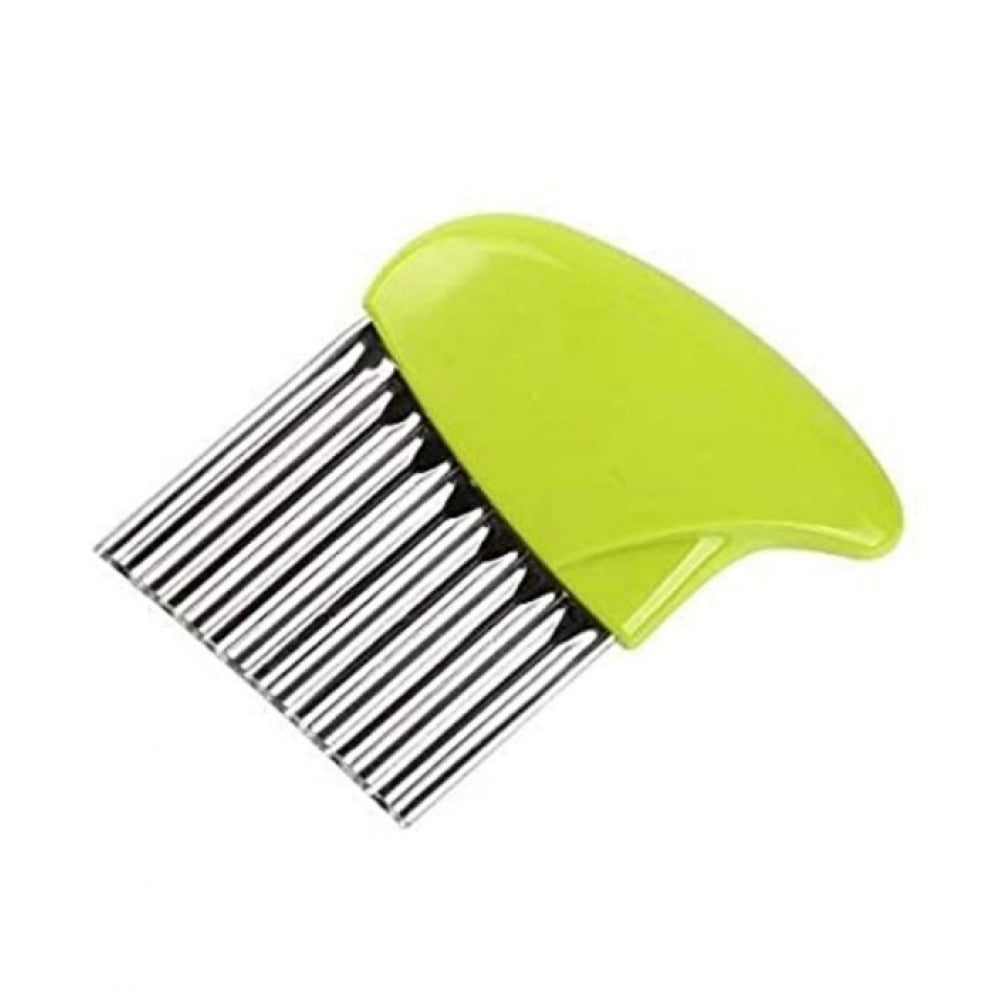 Assorted wave shape stainless steel potato cutters - modern design, easy-to-clean handle for perfect French fries