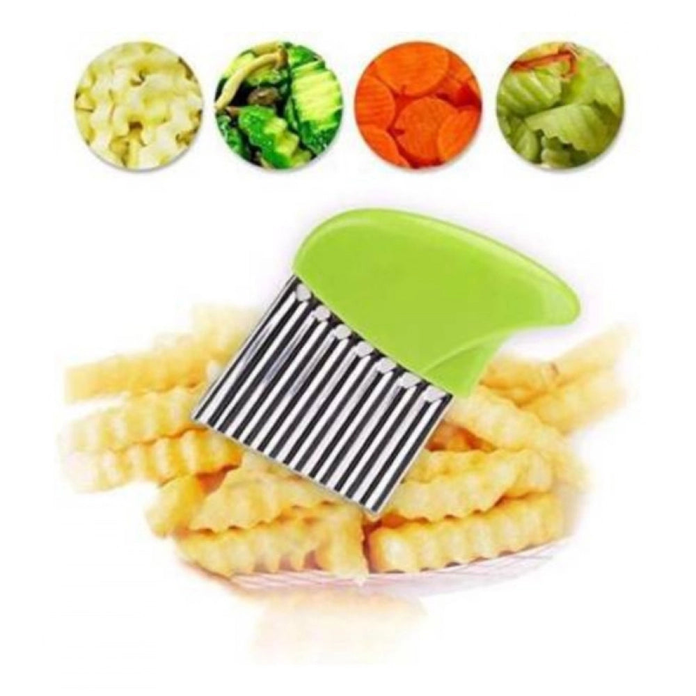 Assorted wave shape stainless steel potato cutter set – modern design for perfect French fries