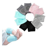 Soft, comfortable, assorted-color baby knee pads for crawling protection on various surfaces