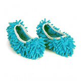 Assorted color reusable dust mop slippers for household cleaning - perfect for pets and family fun