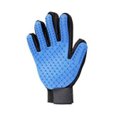 Assorted color 5-finger deshedding glove - pet hair remover for easy grooming of cats, dogs, and other pets