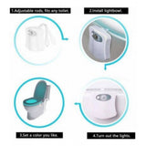 Pack of 2_Toilet Bowl Night Light – Motion Sensor LED Toilet Lamp (Color: Assorted )