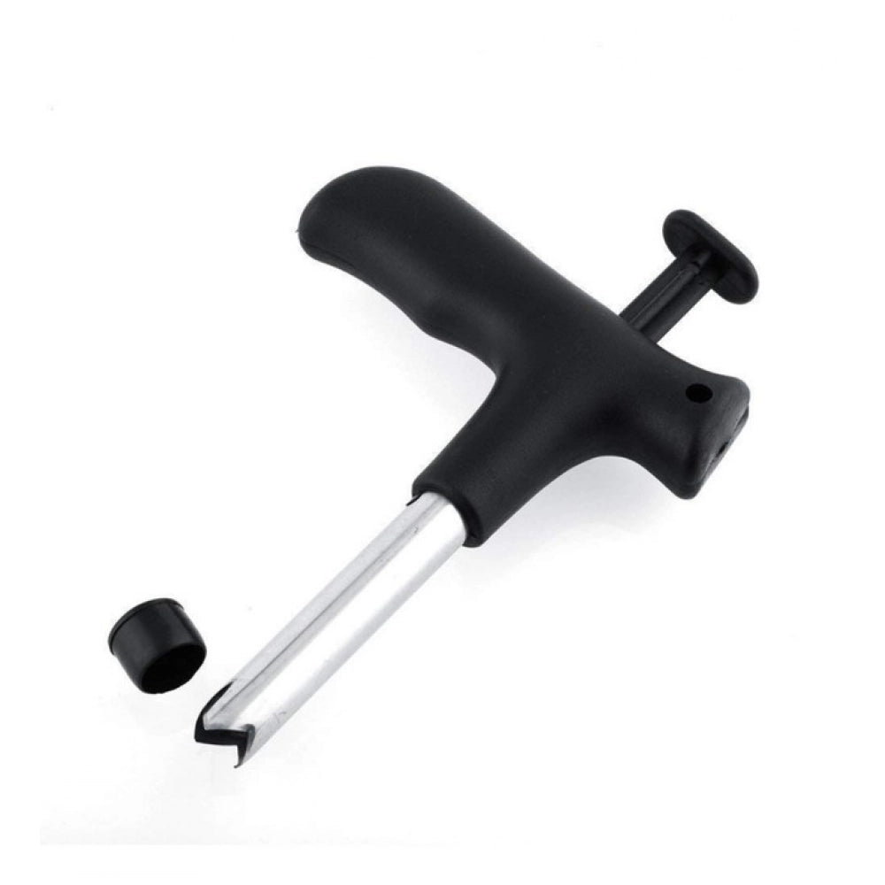 Assorted heavy plastic and stainless steel coconut opener - safe, comfortable grip handle for easy coconut water extraction