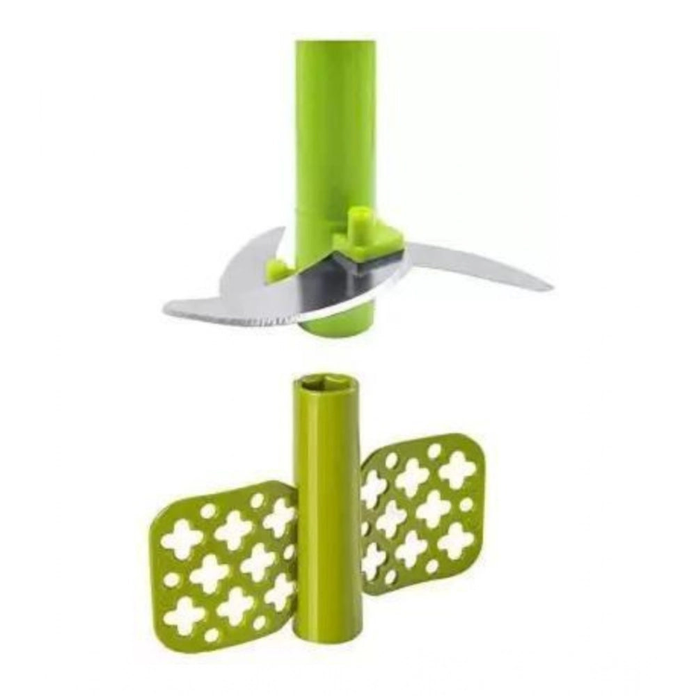 Assorted color 2-in-1 manual smart chopper - compact kitchen gadget for dicing vegetables, fruits, nuts & herbs