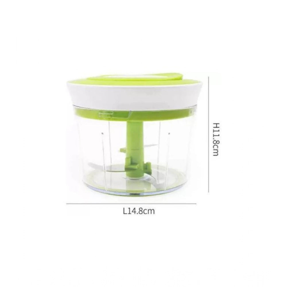 Assorted color 2-in-1 manual smart chopper - versatile kitchen gadget for dicing, mincing & crushing fruits, veggies, nuts, & herbs