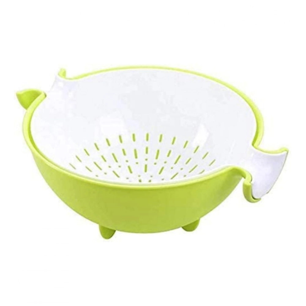 Assorted color multifunctional veggie & fruit draining basket, includes colander & bowl for easy washing and straining