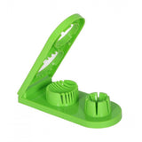 Assorted plastic & stainless-steel 2-in-1 egg & mushroom slicer for homemade salads, ideal for cafeteria or parties