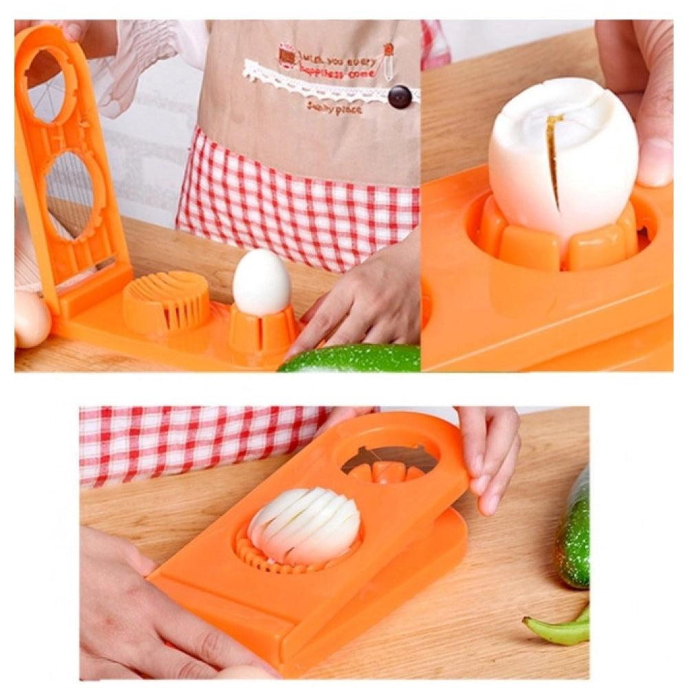 Assorted color 2-in-1 egg & mushroom slicer, ideal for home restaurant cafeterias or outdoor parties, stores in a drawer or cabinet
