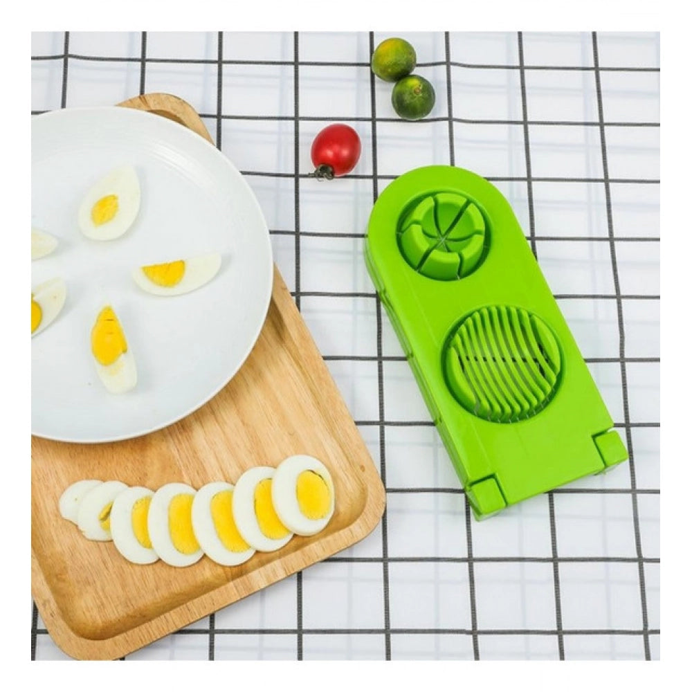 Assorted color 2-in-1 egg & mushroom slicers for easy salad prep, dishwasher safe