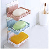 Pack of 5_Magic Sticker Soap Holder – Wall-Mount Soap Organizers (Color: Assorted )