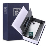 Blue hardcarbon tabletop book safe with number locker, locks securely for discreet storage