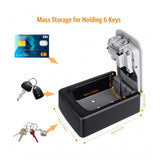 Wall-Mounted ABS Plastic Key Lock Box (Grey-Black )