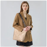 Beige PU leather zipper handbag, medium size women's accessory