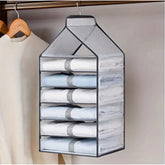 Hanging Foldable Fabric Closet Organizer with 6 Shelves