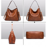Women's PU Leather Zipper Handbag