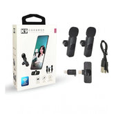 Plastic K9 Microphone, portable recording clip mic with receiver - reduces wind noise, stable transmission, outdoor recording