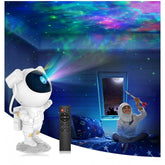 Plastic astronaut night lamp - projects galaxy patterns, ideal for bedrooms & space enthusiasts