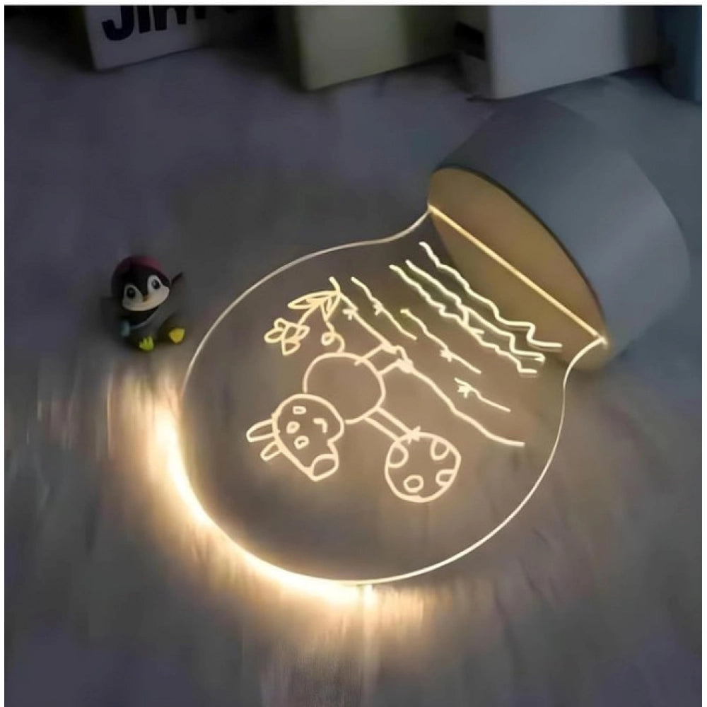 Glass 3D illusion LED lamp, creates 3D visual effects, energy-efficient, home decor, color-controllable