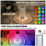 Crystal plastic LED rose lamp with diamond-cut pattern, ideal for home decor, birthday, anniversary, or special occasions