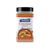 Thannam Chicken Masala Powder (200GM), vegetarian spice blend with coriander, chilly, pepper, fenugreek, mustard, jeera, fennel, cinnamon, clove, cardamom, dry ginger, garlic, curry leaf, turmeric, and salt. Pack of 2 for easy cooking