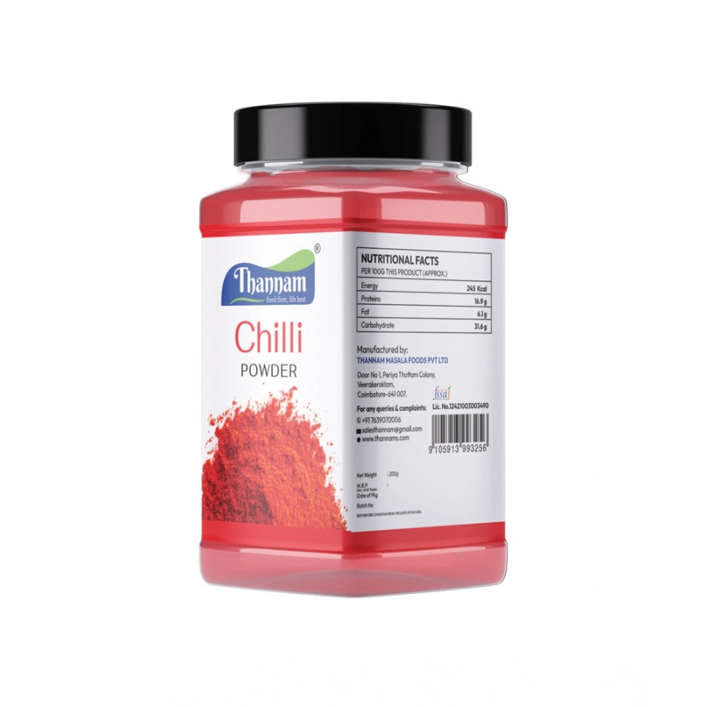 Thannam Red Chilly Powder Pack of 2 (200GM), vegetarian masala spice blend, natural ingredients, flavor may vary