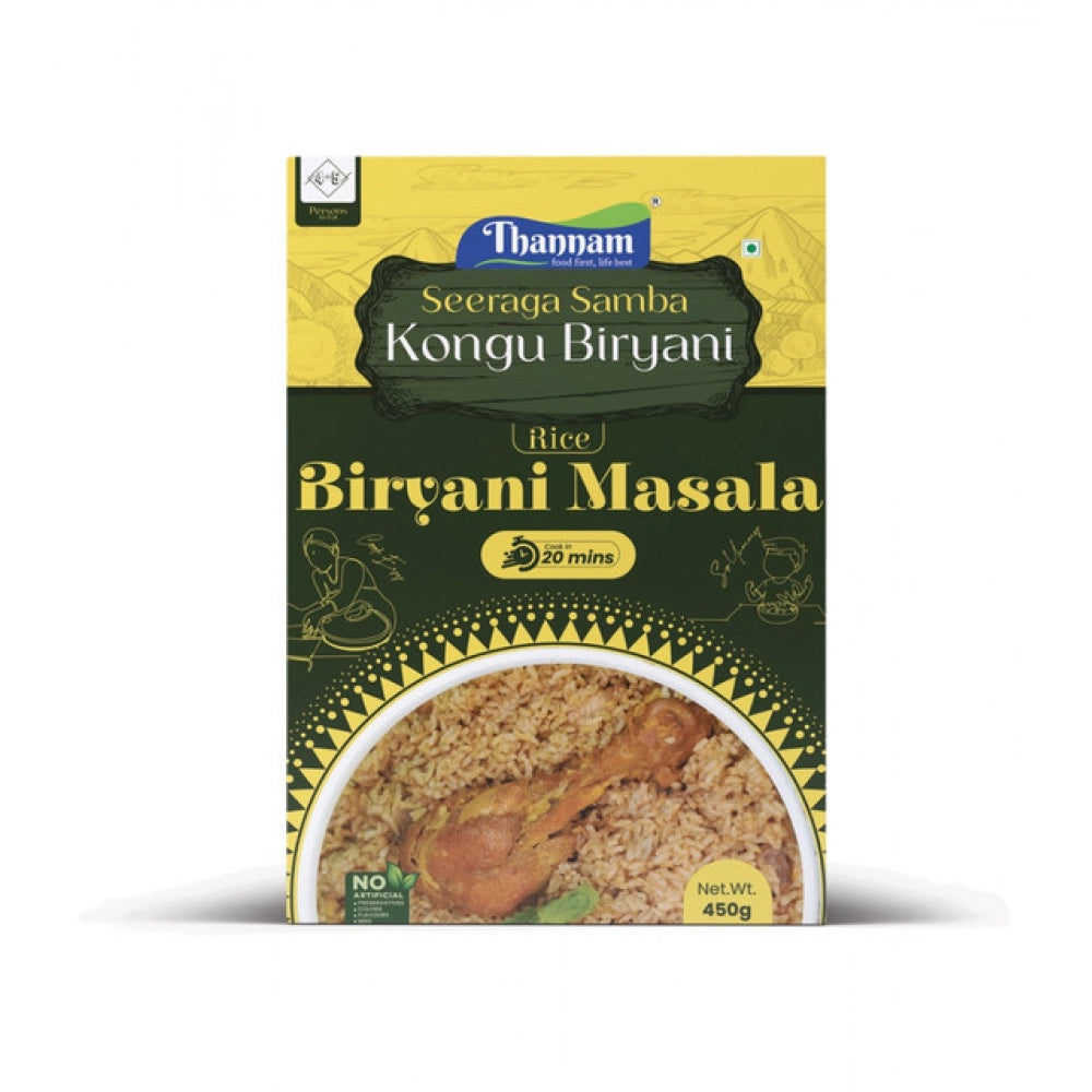 Thannam Kongu Biryani Powder with rice (450GM), vegetarian spice blend for making flavorful vegetable biryani