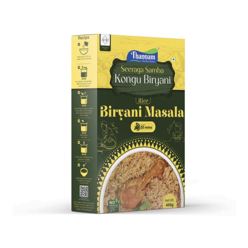 Thannam Kongu Biryani Powder with Seera Samba Rice, vegetarian spice blend for making dry biryani, natural ingredients may vary