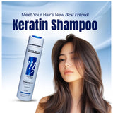 Unisex keratin protein conditioner (300ml) for all hair types - restores softness, shine, and strength