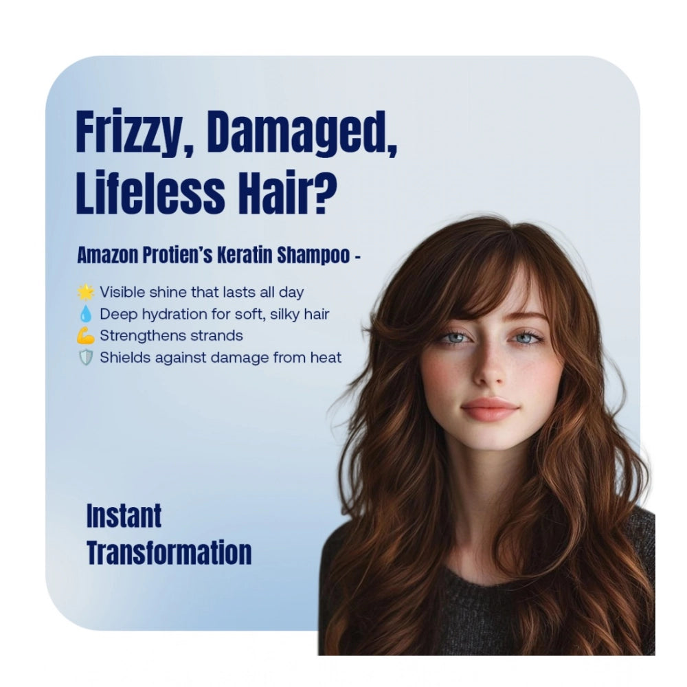 Unisex keratin protein conditioner (300ml) - Restores softness, shine, & strength to all hair types