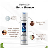 Unisex protein biotin shampoo (300ml), restores softness, shine, and strength to dry hair