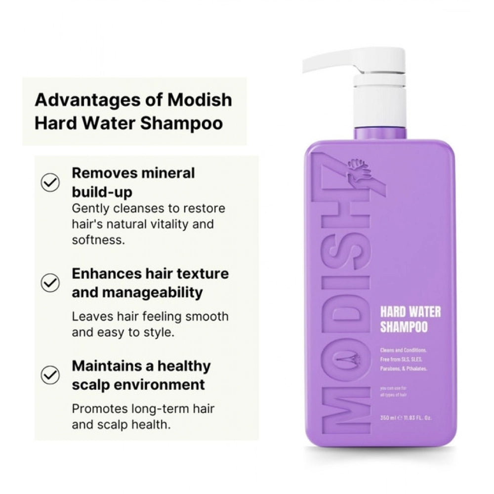 Unisex protein shampoo (350ML) for all hair types, designed to restore softness, shine, and strength in hard water conditions