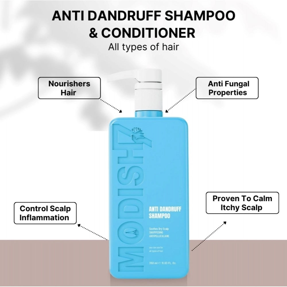 Unisex protein anti-dandruff shampoo (350ml) for soft, shiny, strong hair - suitable for all hair types