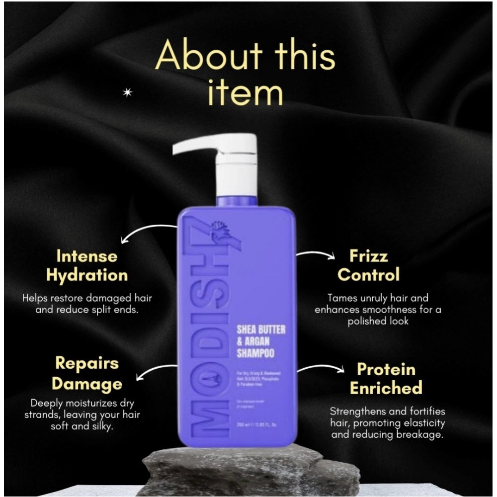 Unisex protein shea butter shampoo (350 ML), restores softness, shine, and strength to dry hair