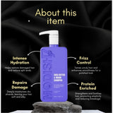 Unisex protein shea butter shampoo (350 ML), restores softness, shine, and strength to dry hair