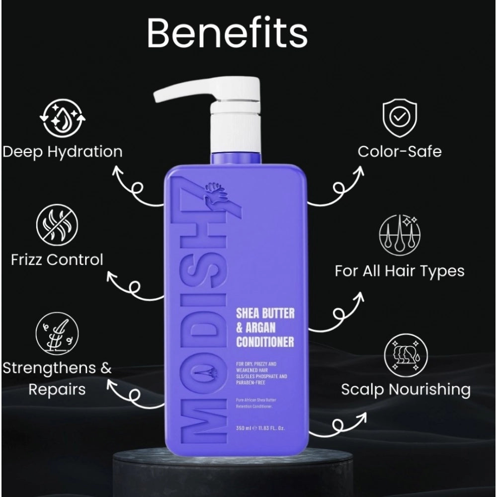 Unisex protein shea butter conditioner (350ml) - restores softness, shine, and strength for all hair types, suitable for daily use on dry and rough hair