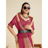 Women's Raw_Silk Woven Saree With Unstitched Blouse 5.5Mtr (Beige)