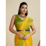 Women's Raw_Silk Woven Saree With Unstitched Blouse 5.5Mtr (Yellow)